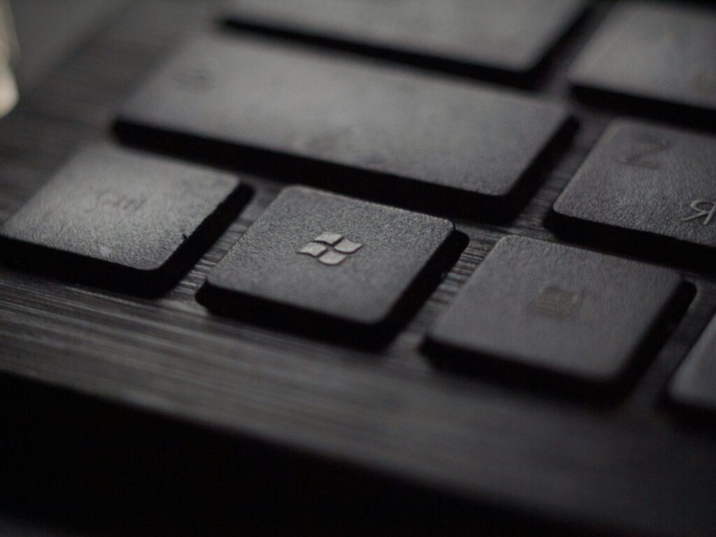 Microsoft-Tastatur Nahaufnahme